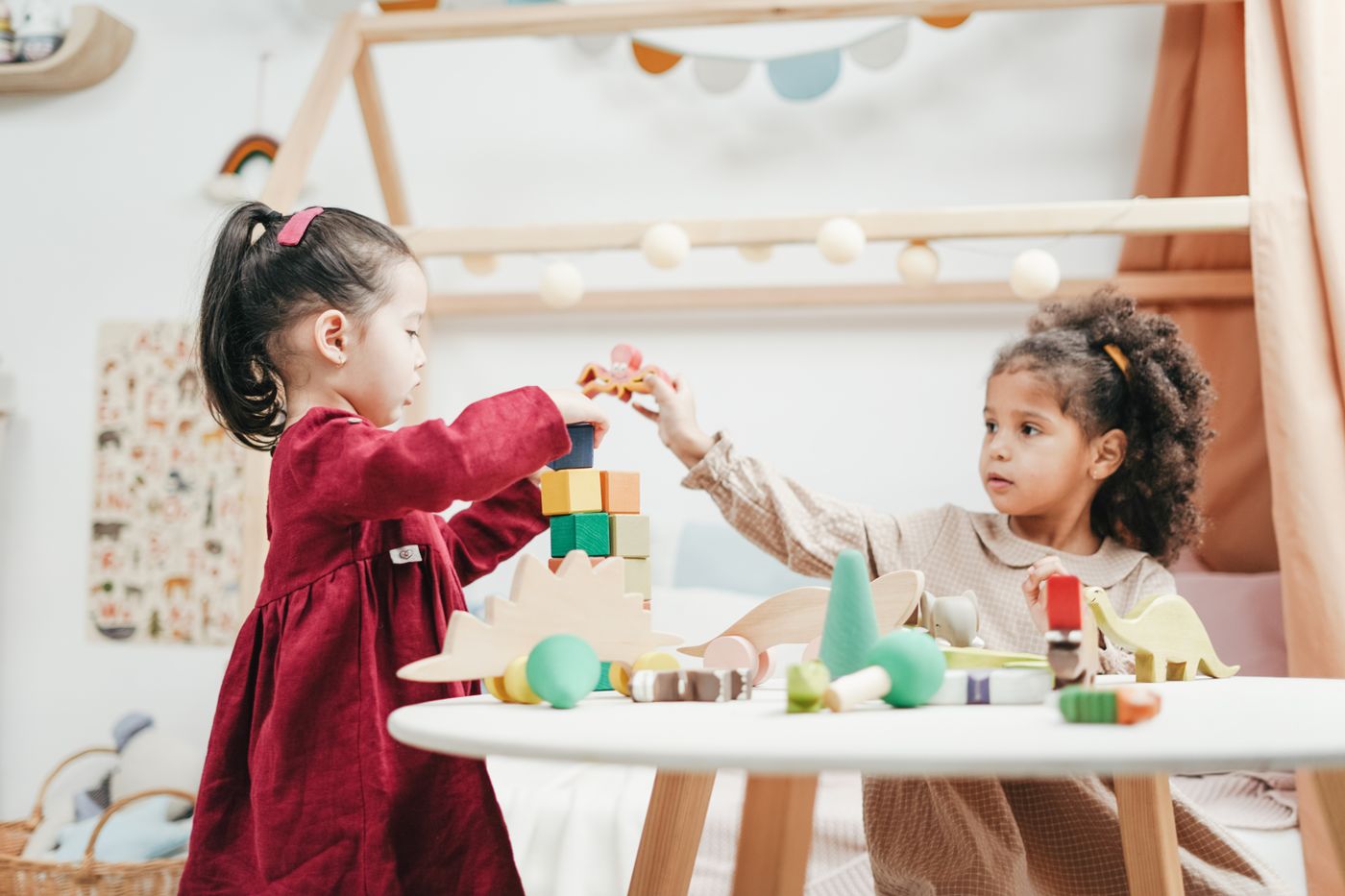 A calm play space designed for kids to explore and regulate